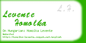 levente homolka business card